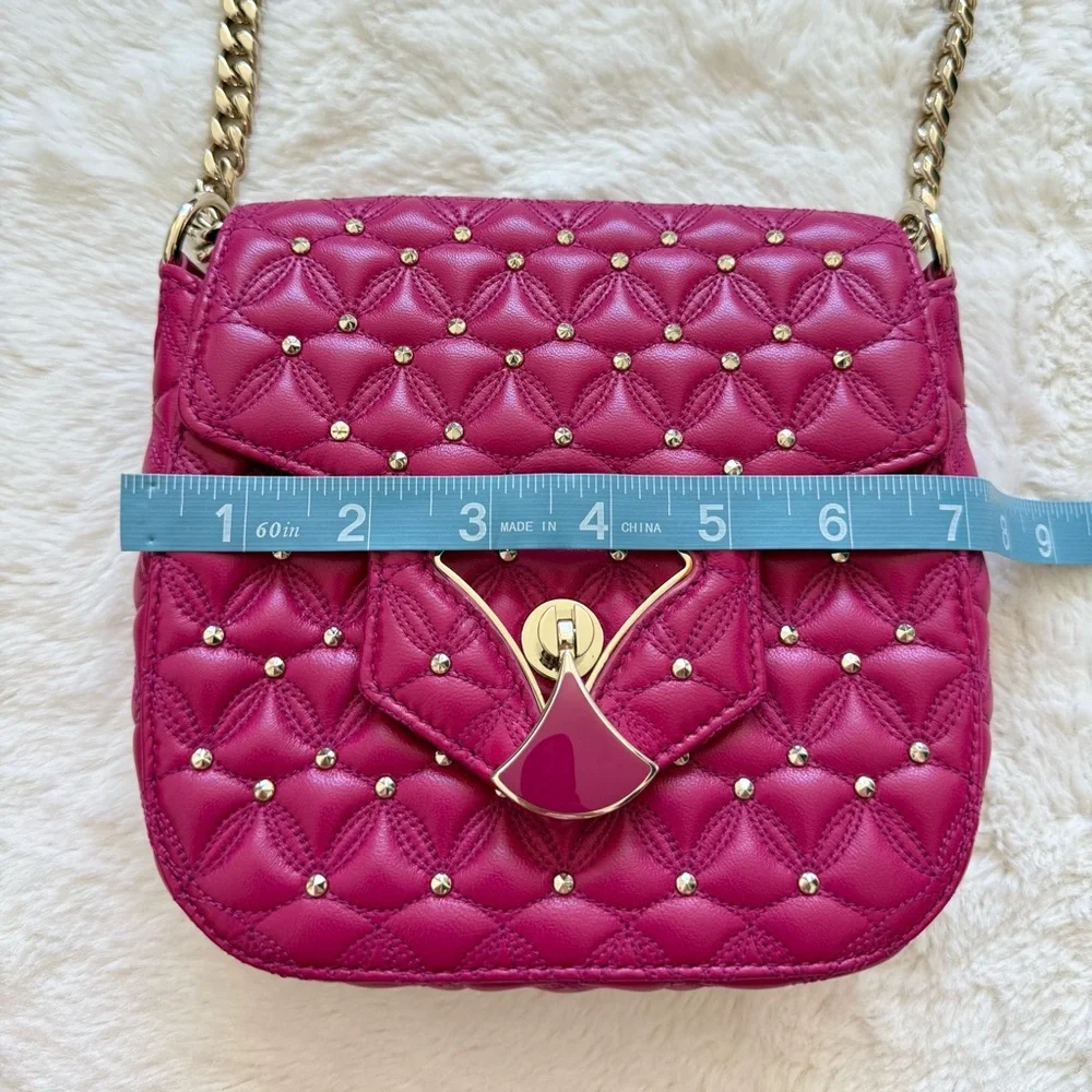 NWT!!! BVLGARI Divas Dream Bag Quilted Leather Medium Authentic Retail 1800$